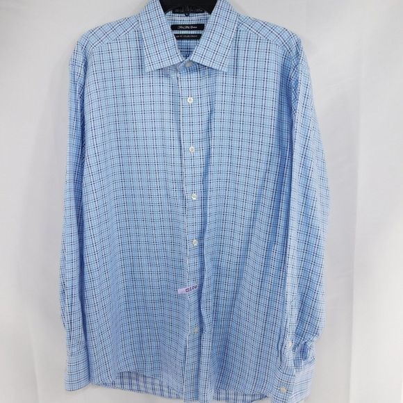 Saks Fifth Avenue Black Label Other - Saks Fifth Ave Men's Slim Fit Gingham Long Sleeve